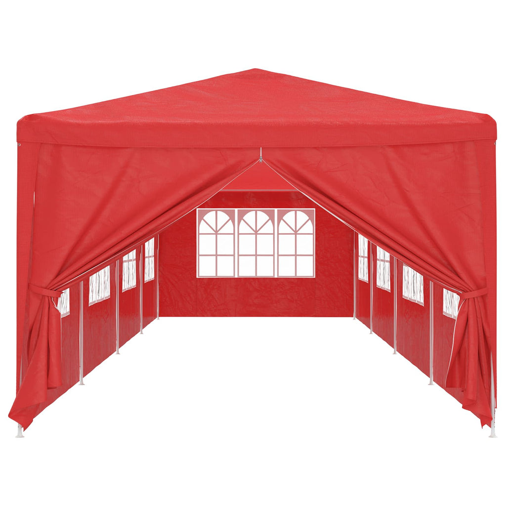 Party-Zelt 1200 x 300 x 255 cm Rot PE und Stahl