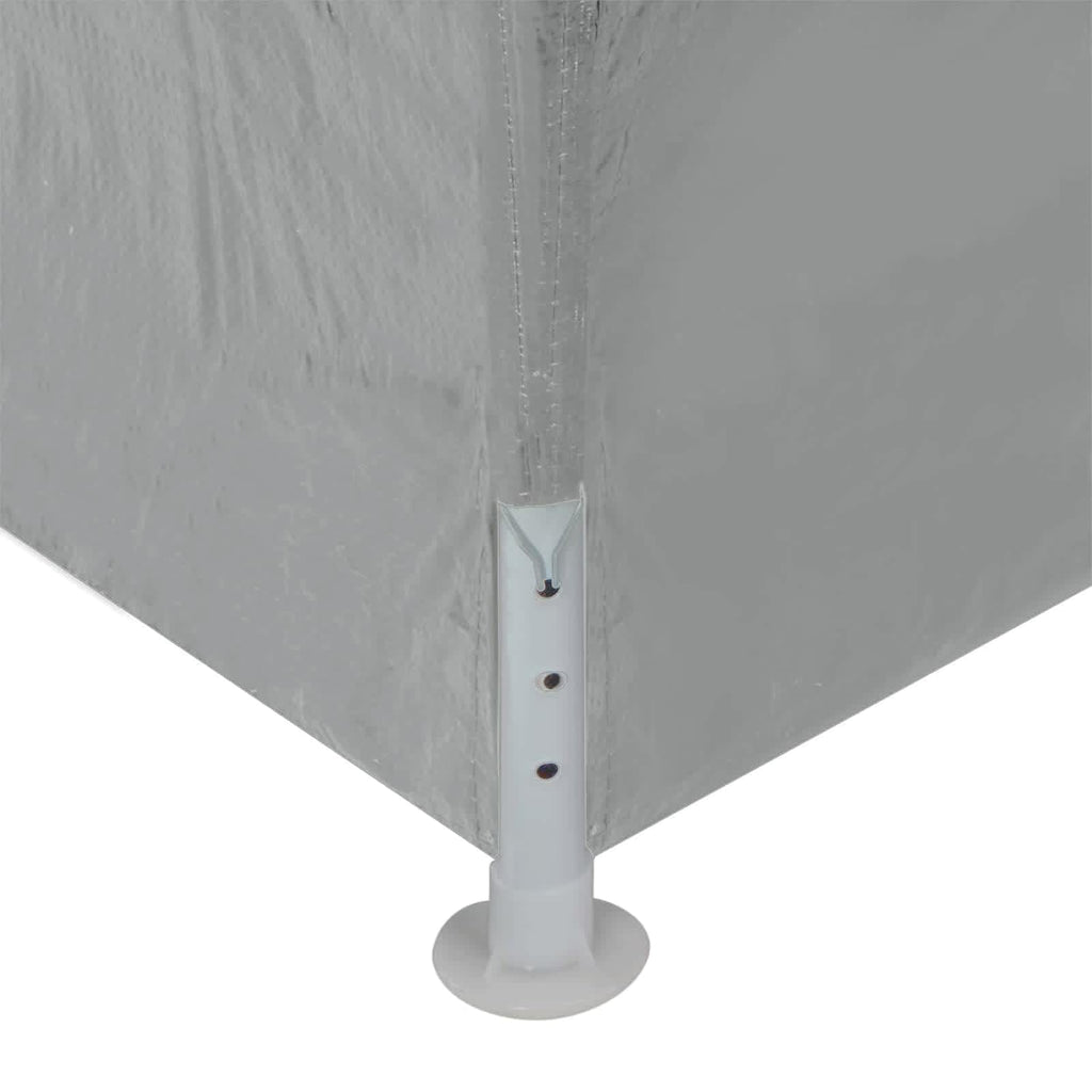 Party-Zelt 1200 x 300 x 255 cm Hellgrau PE und Stahl