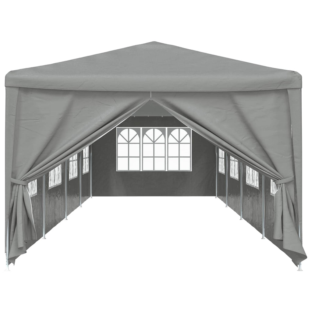 Party-Zelt 1200 x 300 x 255 cm Hellgrau PE und Stahl
