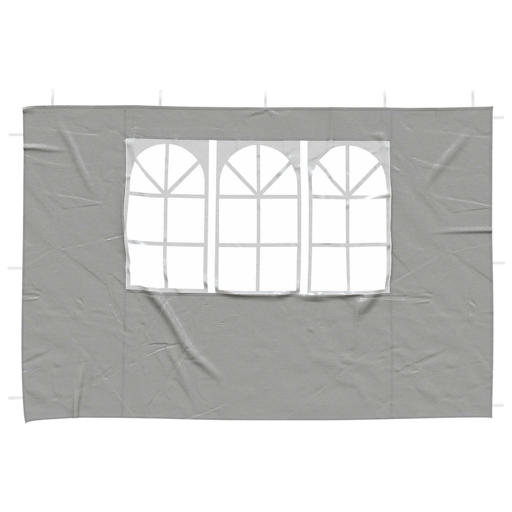 Party Zelt Seitenteil 2 pcs 300 x 195 cm Hellgrau PE und Stahl