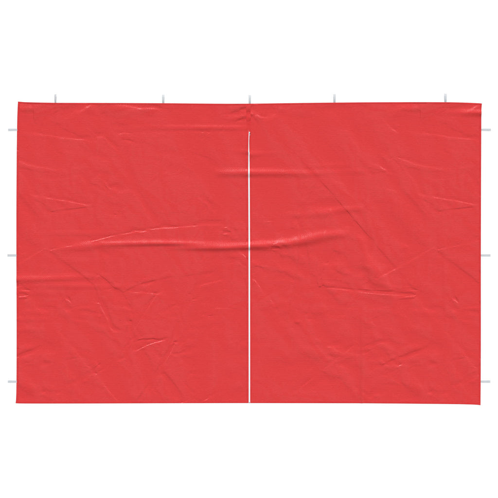 Party Zelt Seitenteil 2 pcs Rot 300 x 195 cm PE und Stahl