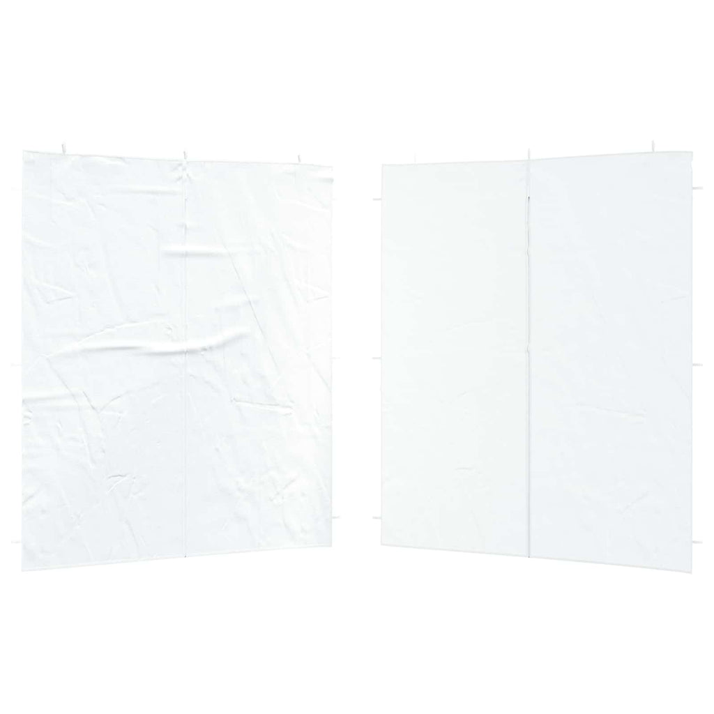 Party Zelt Seitenteil 2 pcs Weiß 200 x 195 cm PE und Stahl