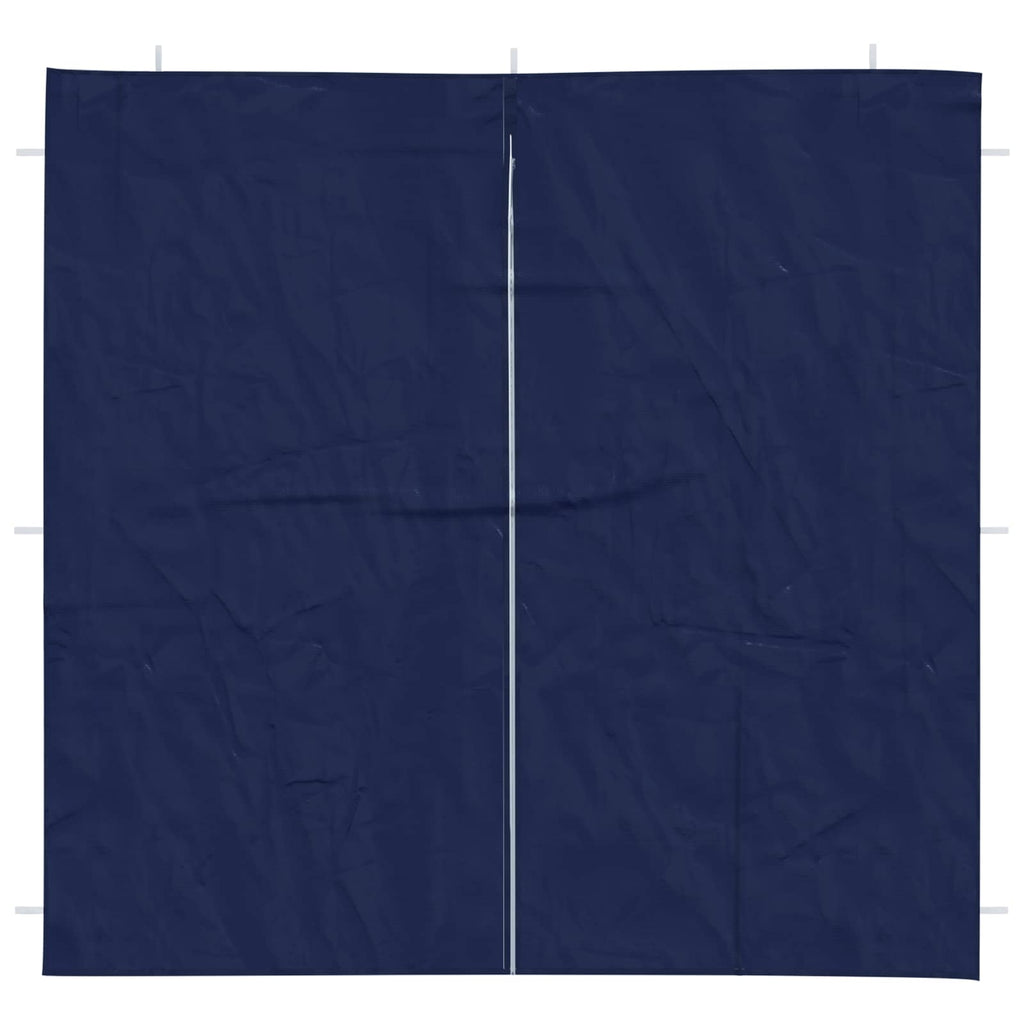 Party Zelt Seitenteil 2 pcs Blau 200 x 195 cm PE und Stahl