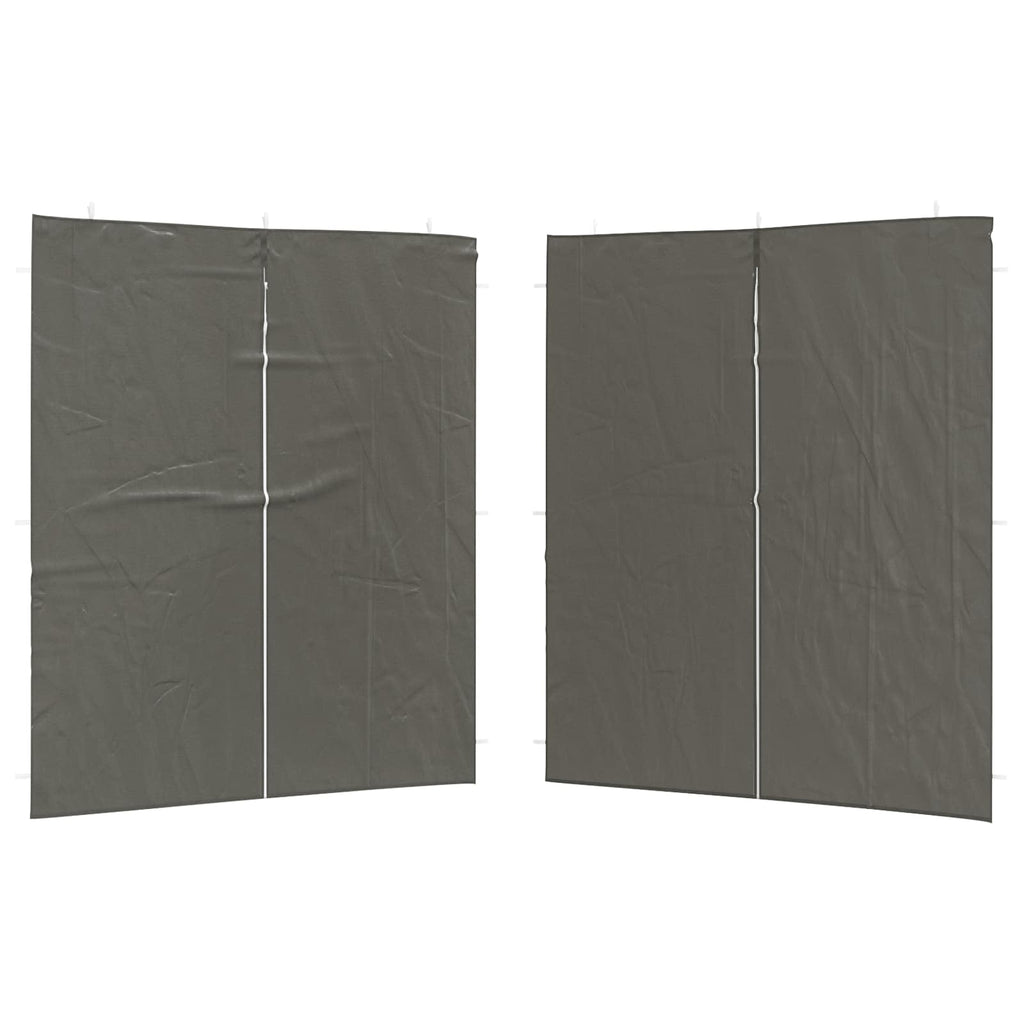 Party Zelt Seitenteil 2 pcs Anthrazit 200 x 195 cm PE und Stahl