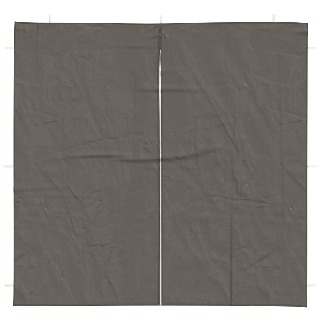 Party Zelt Seitenteil 2 pcs Anthrazit 200 x 195 cm PE und Stahl