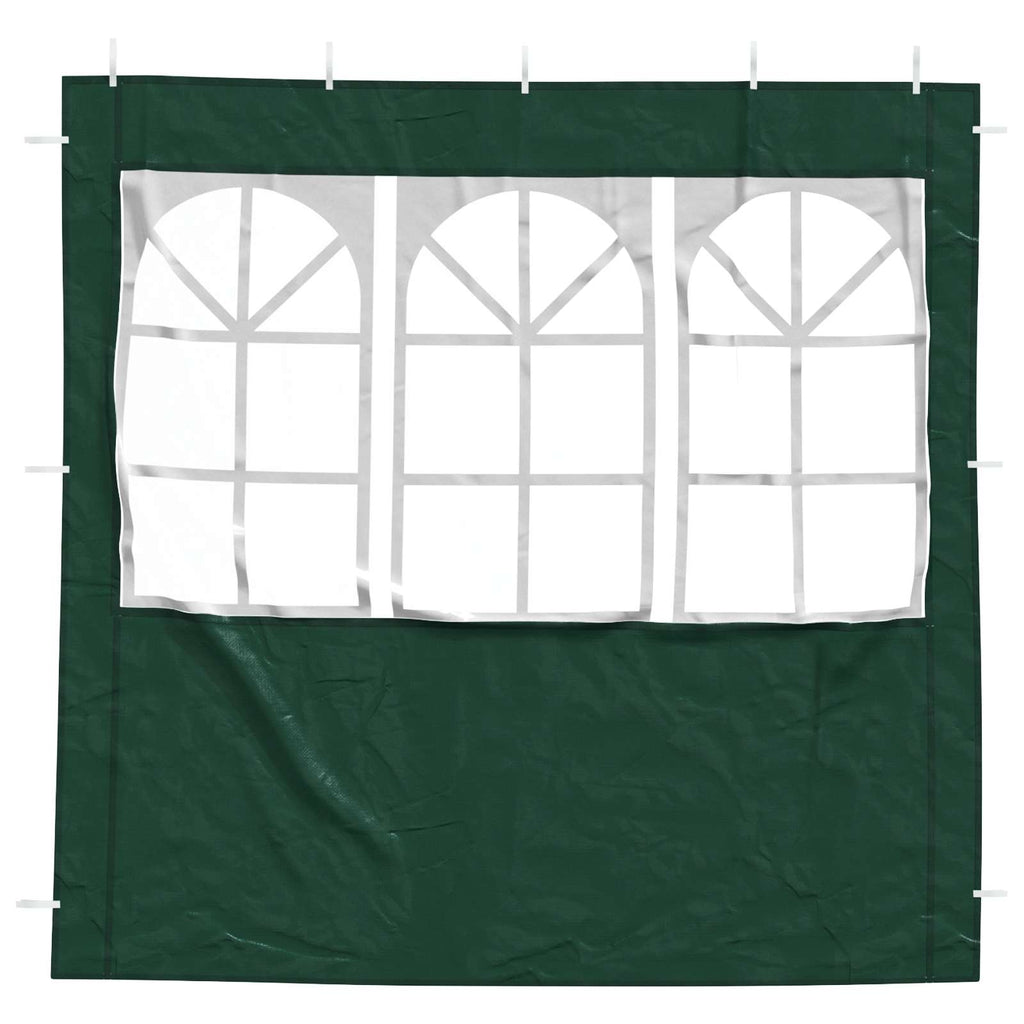 Party Zelt Seitenteil 2 pcs 200 x 195 cm Grün PE und Stahl
