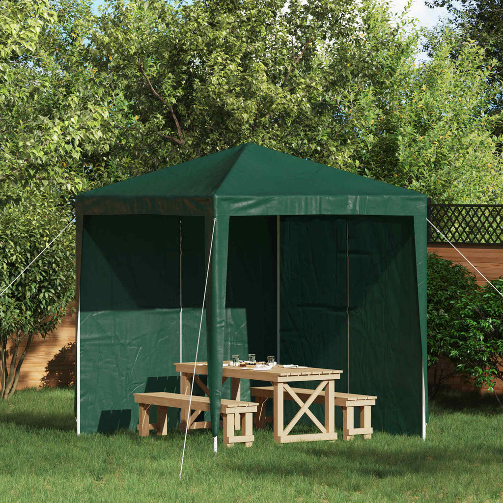 Party Zelt Seitenteil 2 pcs Grün 200 x 195 cm PE und Stahl
