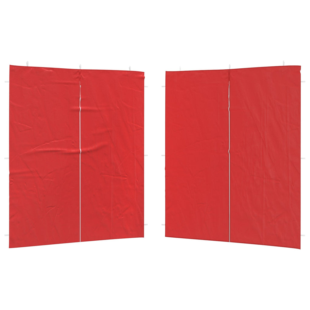 Party Zelt Seitenteil 2 pcs Rot 200 x 195 cm PE und Stahl