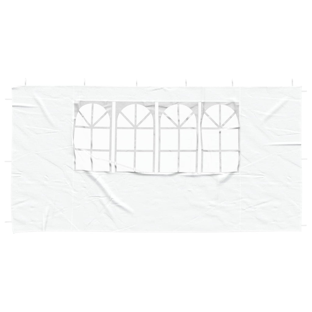 Party Zelt Seitenteil 2 pcs 400 x 195 cm Weiß PE und Stahl