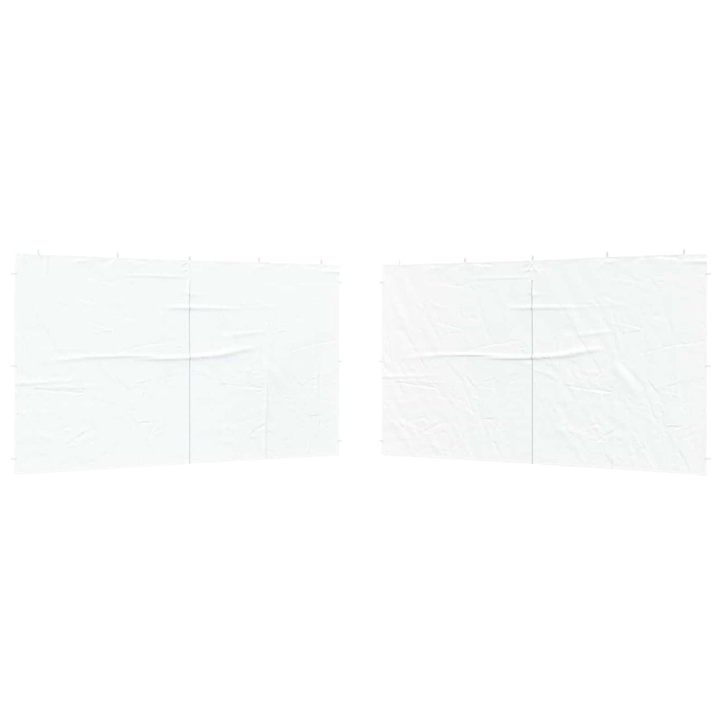 Party Zelt Seitenteil 2 pcs Weiß 400 x 195 cm PE und Stahl