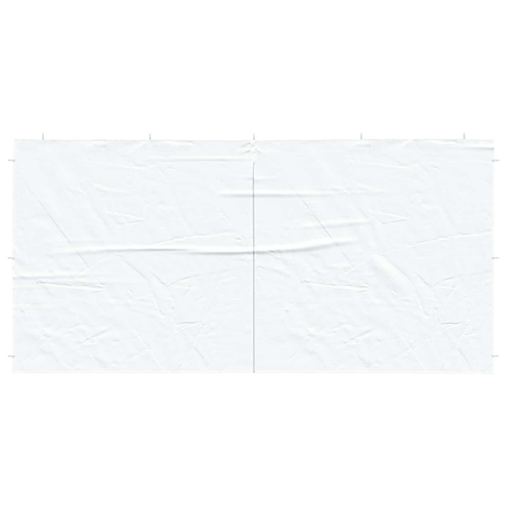 Party Zelt Seitenteil 2 pcs Weiß 400 x 195 cm PE und Stahl