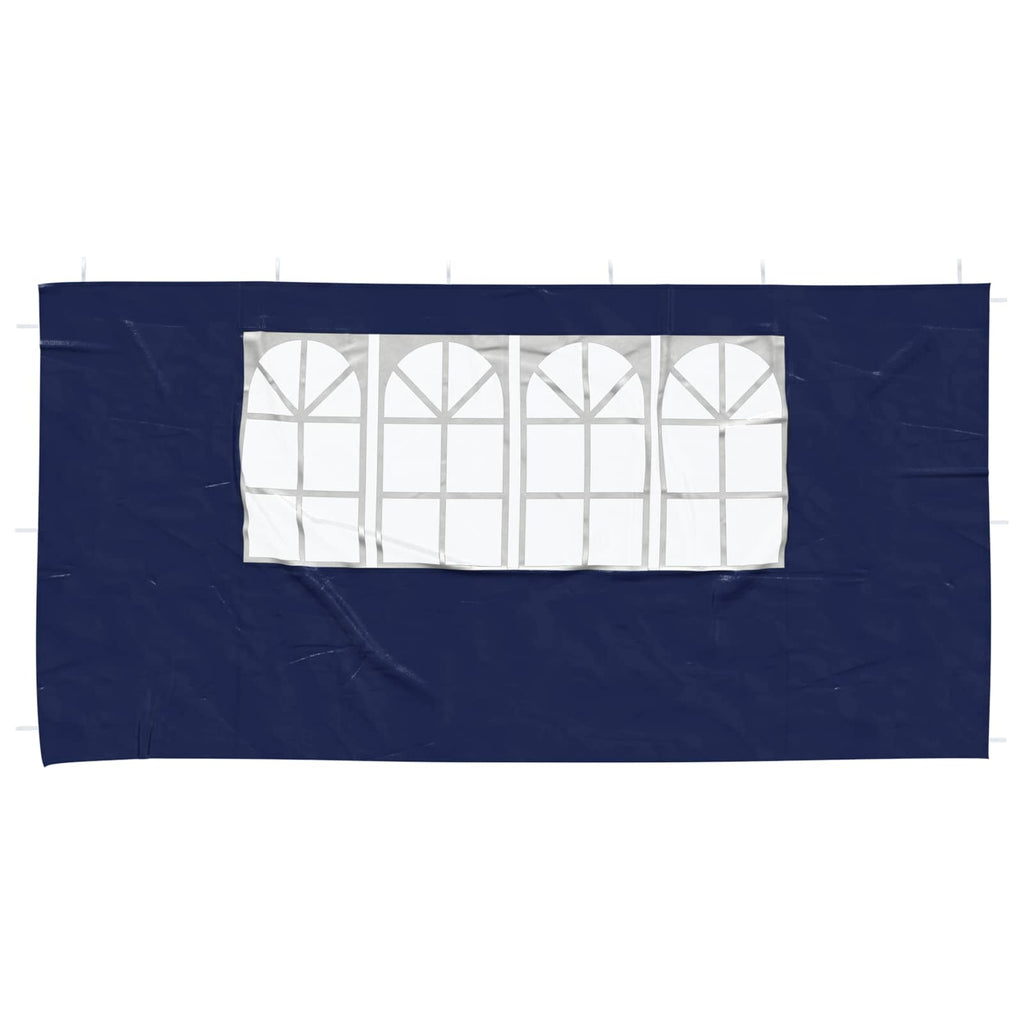 Party Zelt Seitenteil 2 pcs 400 x 195 cm Blau PE und Stahl
