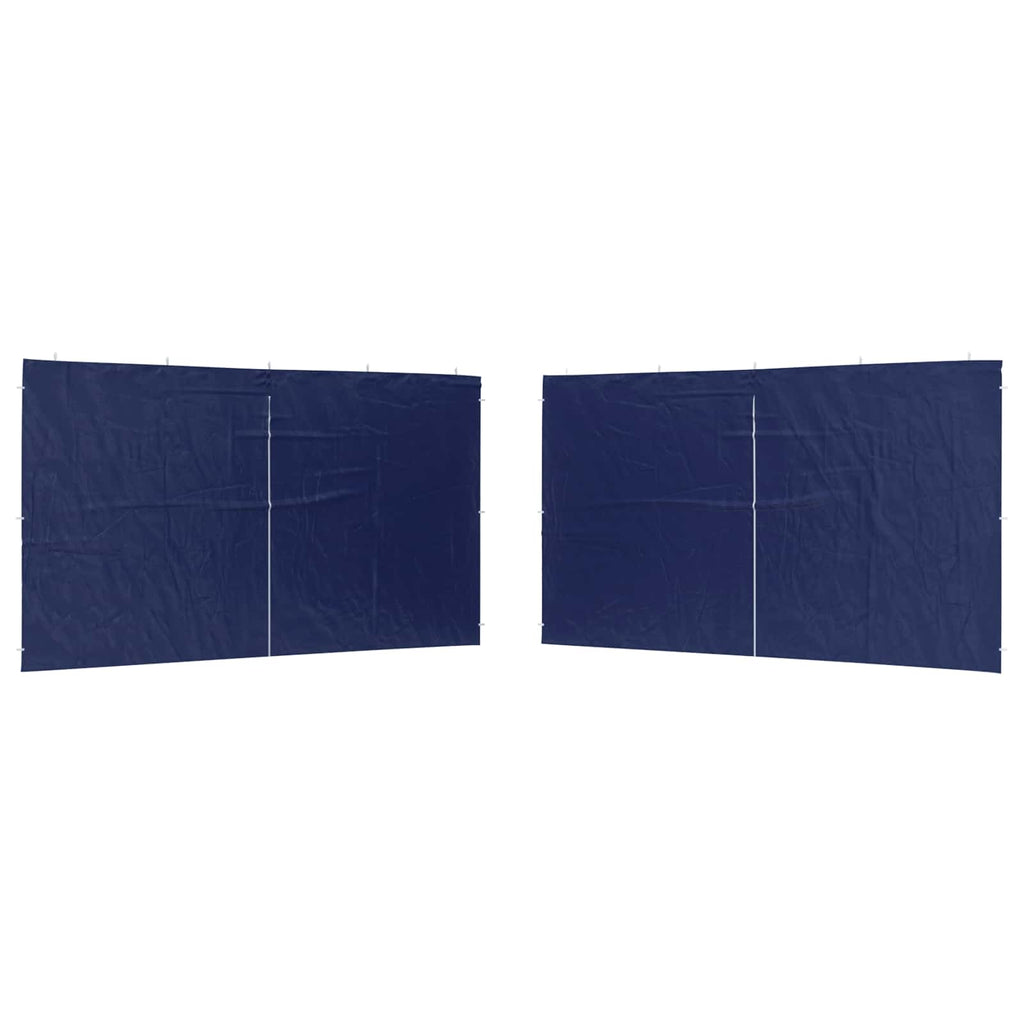 Party Zelt Seitenteil 2 pcs Blau 400 x 195 cm PE und Stahl