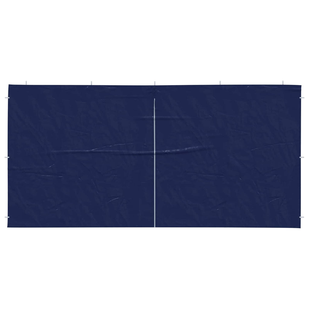 Party Zelt Seitenteil 2 pcs Blau 400 x 195 cm PE und Stahl
