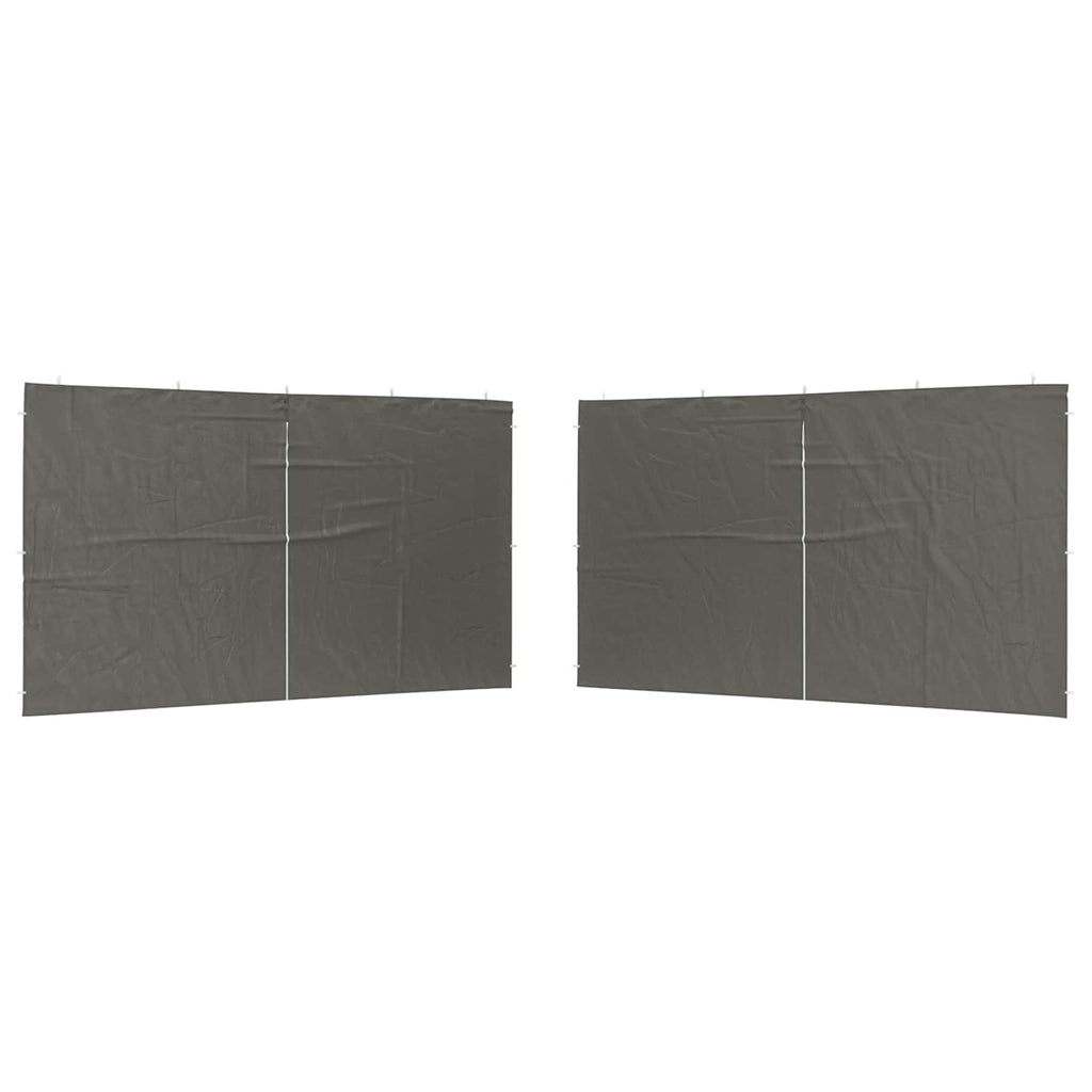Party Zelt Seitenteil 2 pcs Anthrazit 400 x 195 cm PE und Stahl