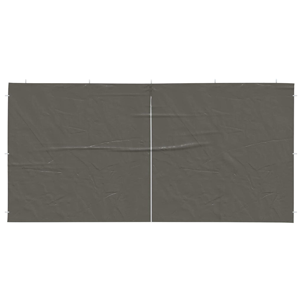 Party Zelt Seitenteil 2 pcs Anthrazit 400 x 195 cm PE und Stahl