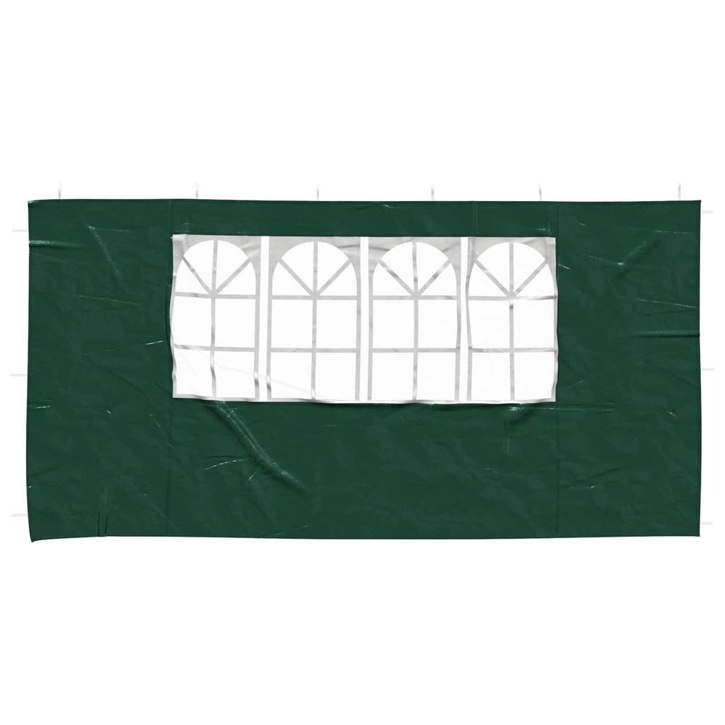 Party Zelt Seitenteil 2 pcs 400 x 195 cm Grün PE und Stahl