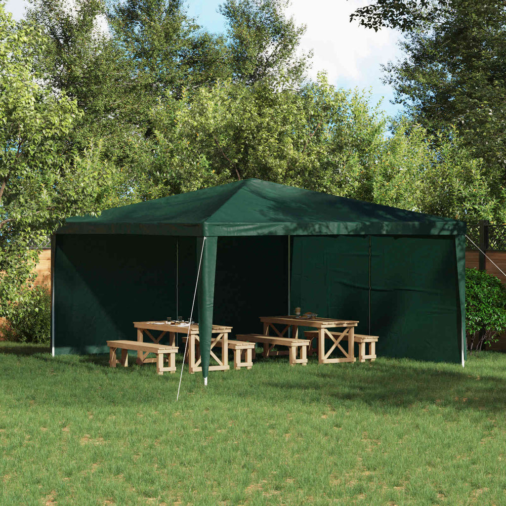 Party Zelt Seitenteil 2 pcs Grün 400 x 195 cm PE und Stahl