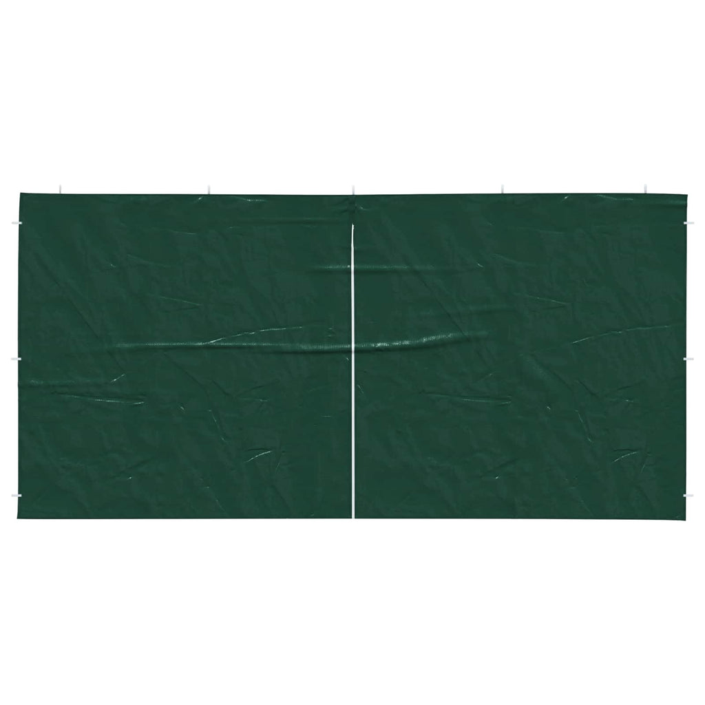 Party Zelt Seitenteil 2 pcs Grün 400 x 195 cm PE und Stahl