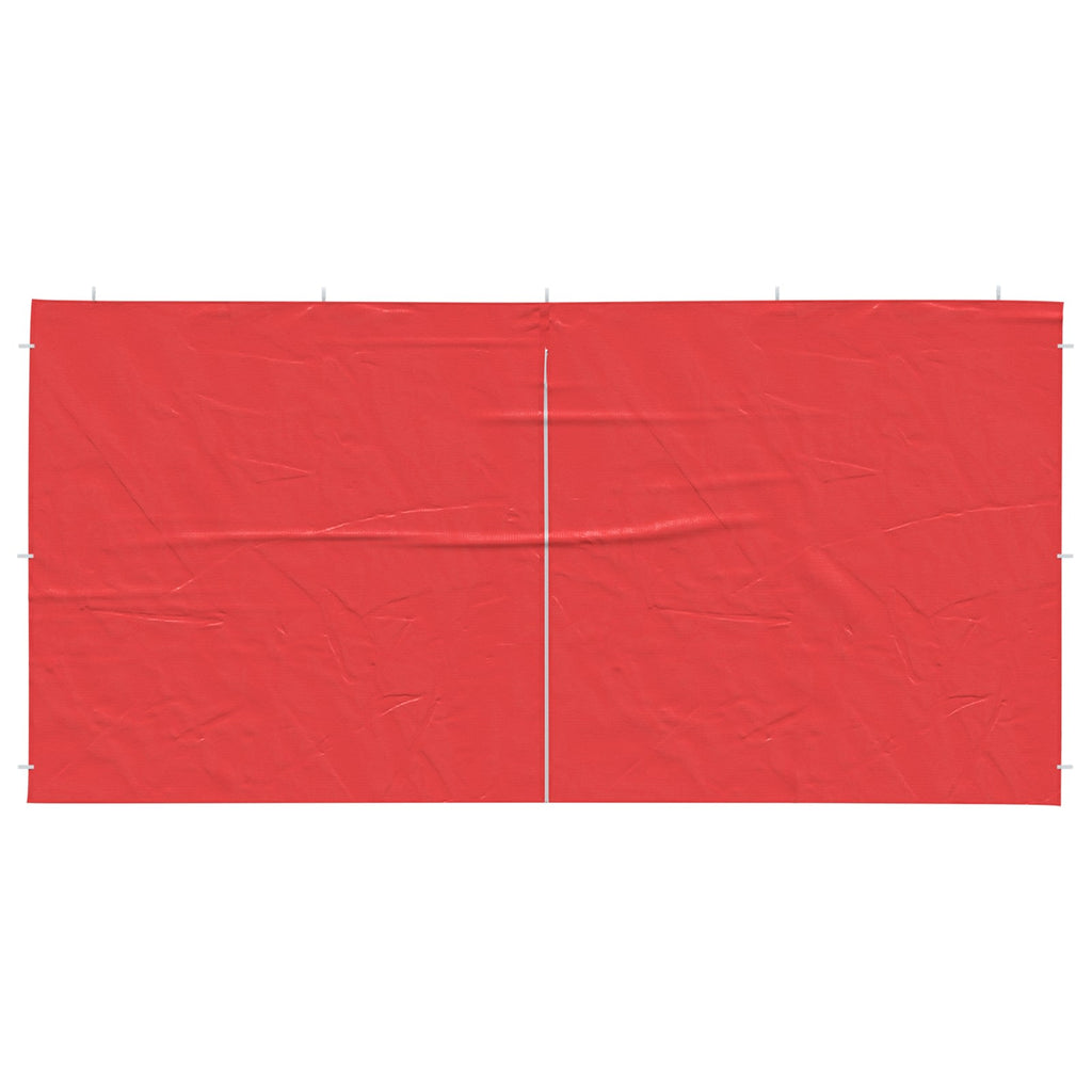 Party Zelt Seitenteil 2 pcs Rot 400 x 195 cm PE und Stahl