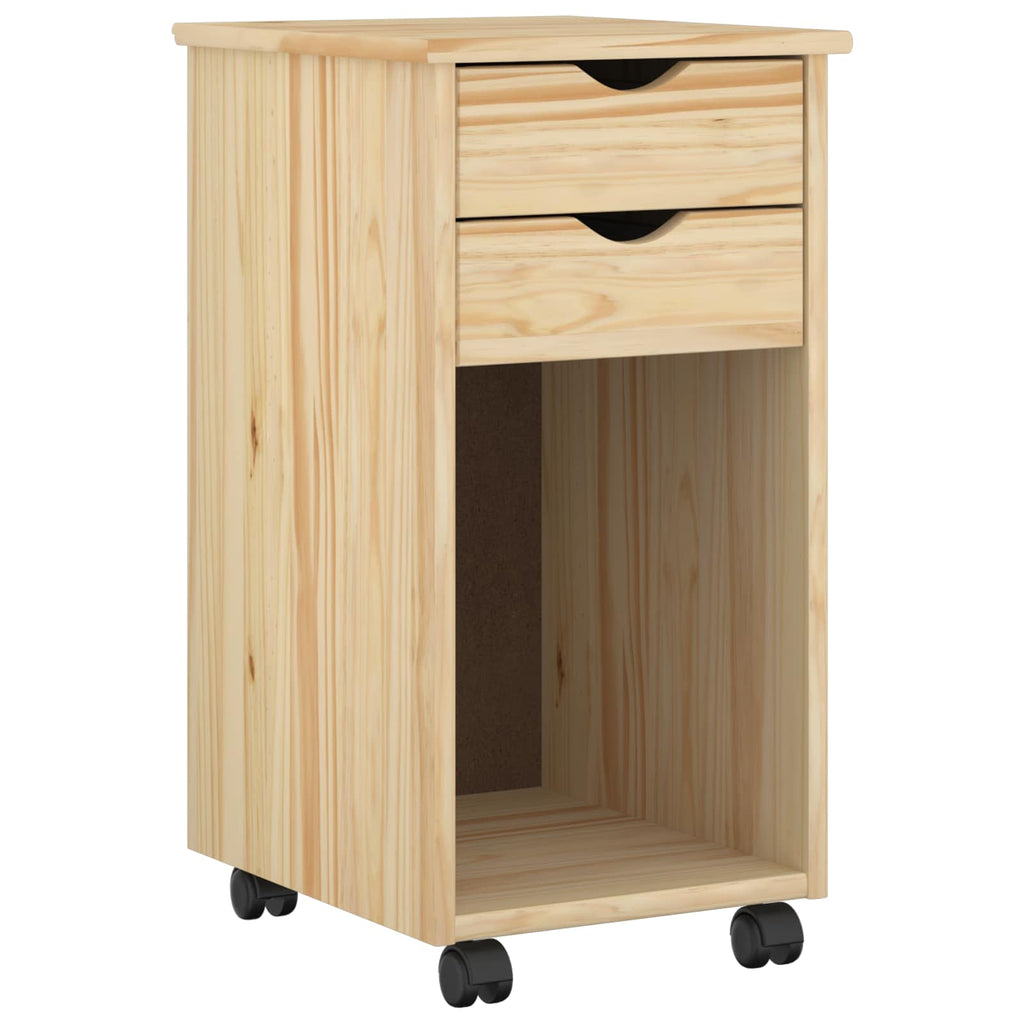 Rollschrank Braun 34 x 39 x 65,5 cm Massives Kiefernholz