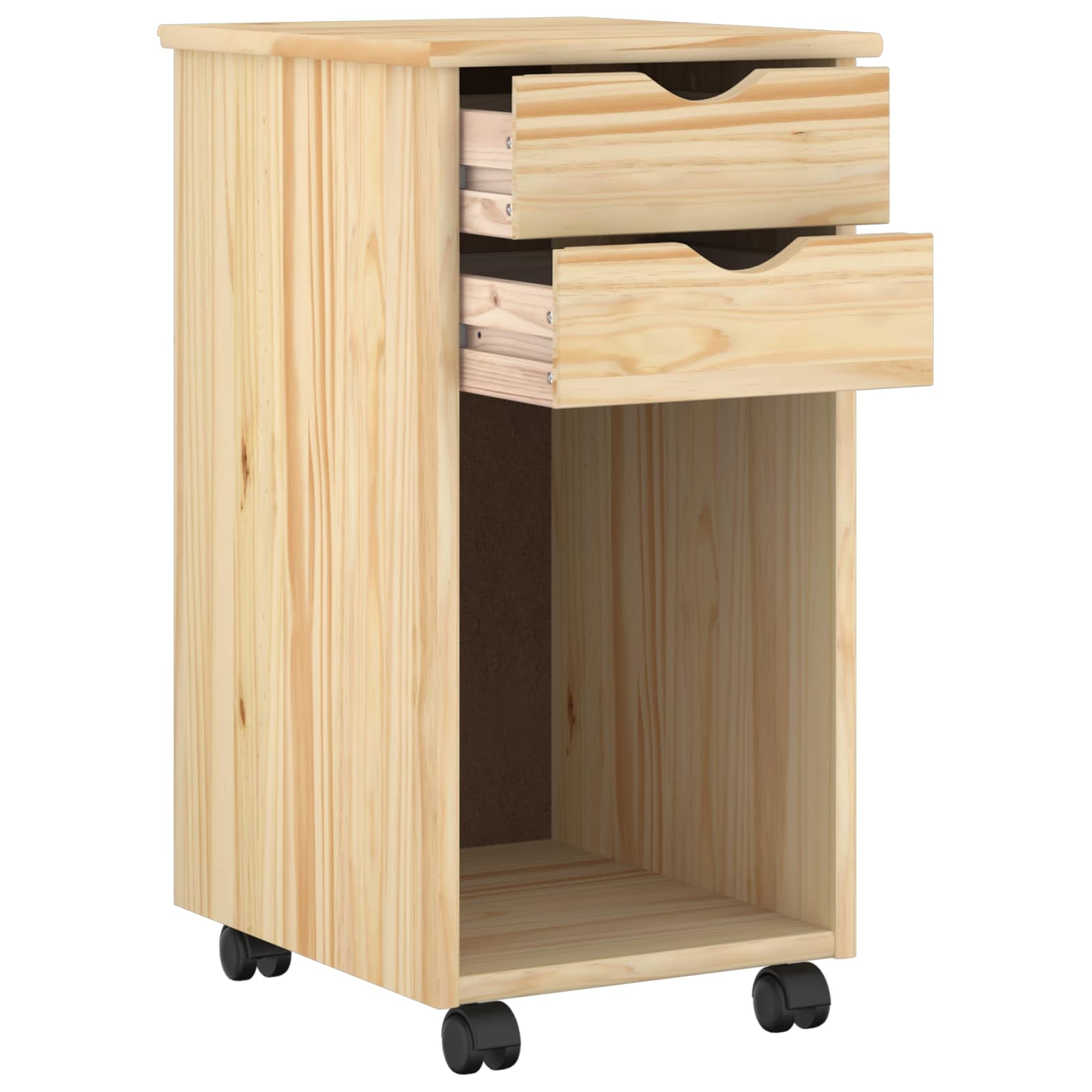 Rollschrank Braun 34 x 39 x 65,5 cm Massives Kiefernholz