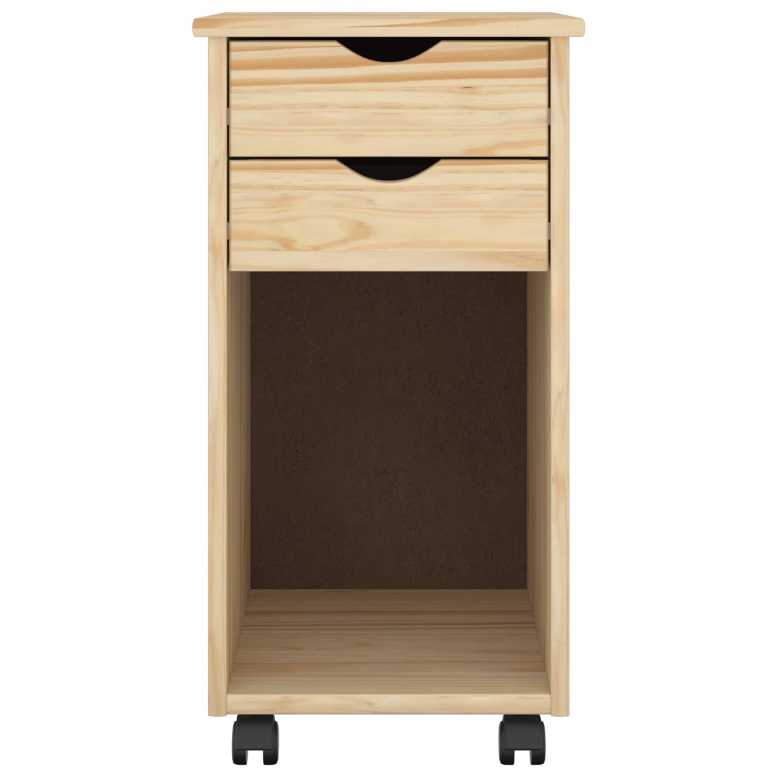 Rollschrank Braun 34 x 39 x 65,5 cm Massives Kiefernholz