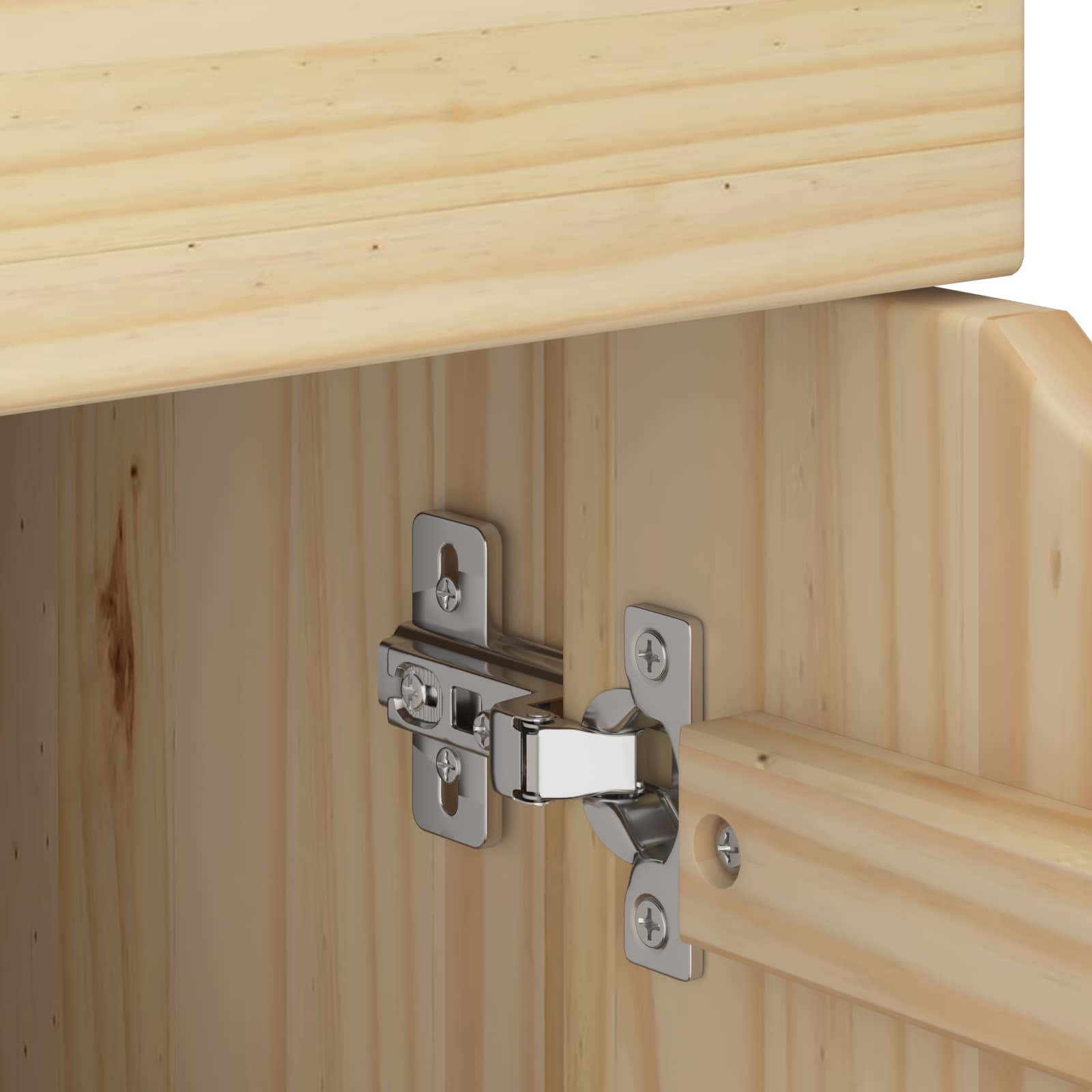 Rollschrank Mit Rad Braun 63,5 x 39 x 65,5 cm Massivholz Kiefer