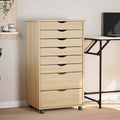 Rollcontainer mit Schubladen MOSS Klarlack 53 x 39 x 103 cm