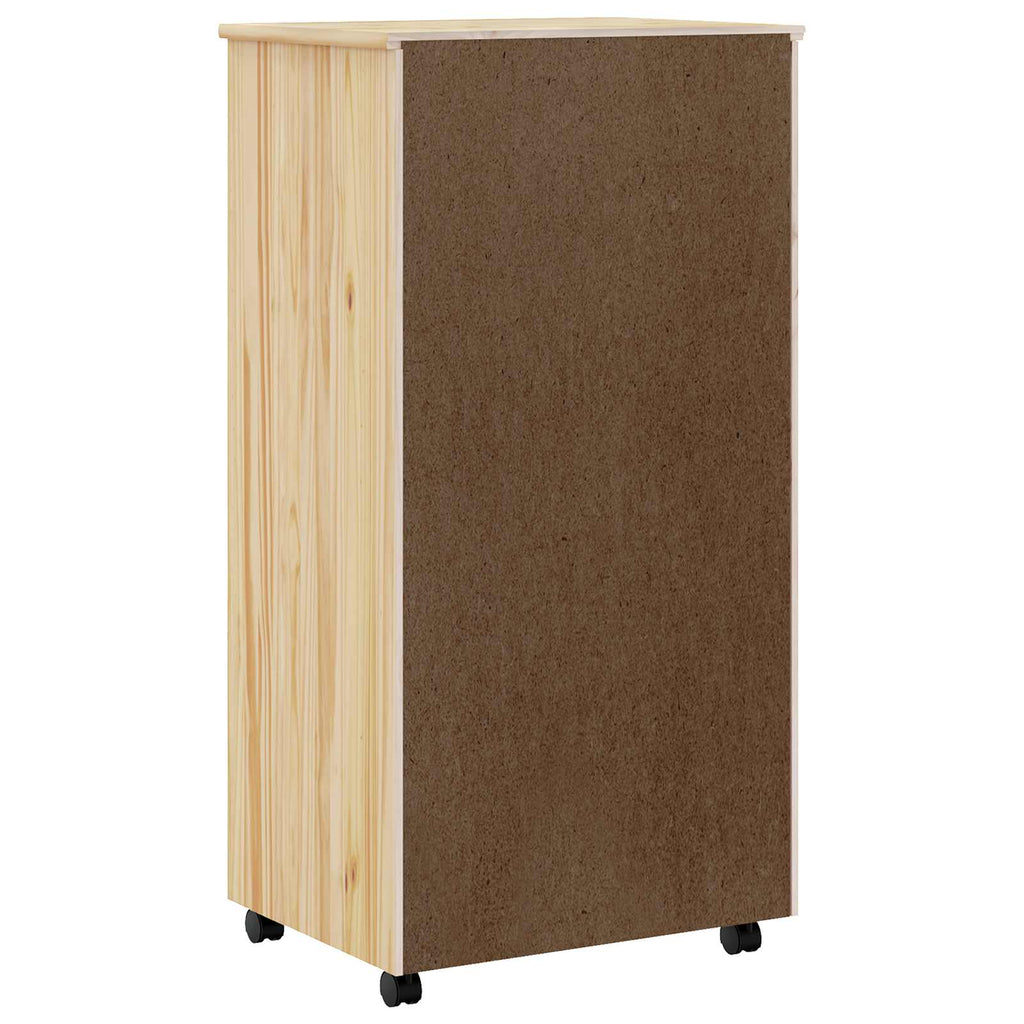 Rollcontainer mit Schubladen MOSS Klarlack 53 x 39 x 103 cm