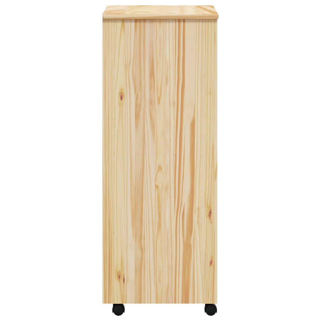 Rollcontainer mit Schubladen MOSS Klarlack 53 x 39 x 103 cm