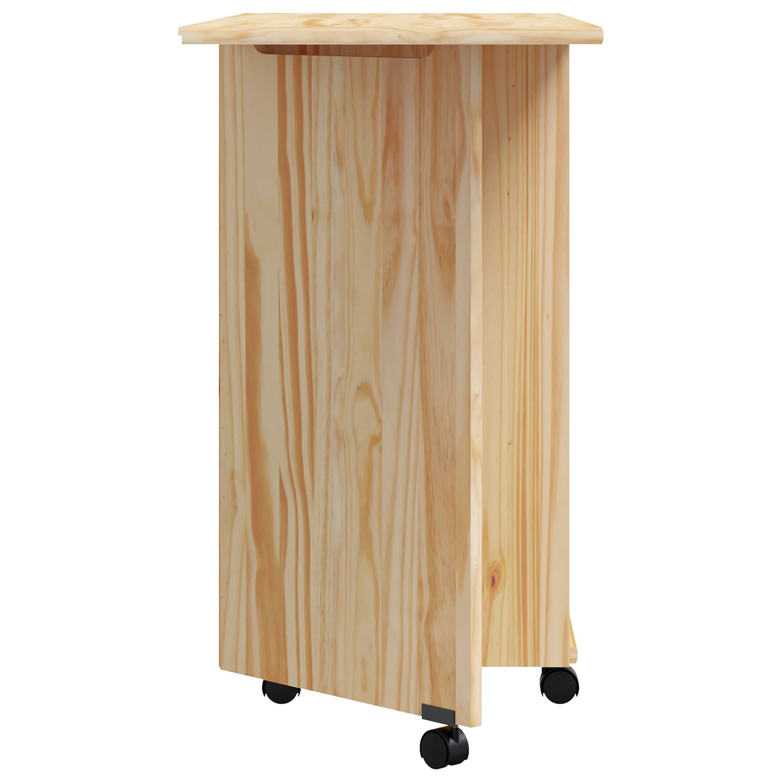 Rollwagen mit Schreibtisch MOSS Klarlack 105,5 x 39 x 74,5 cm
