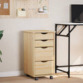 Rollwagen mit Schreibtisch MOSS Klarlack 34 x 39 x 65,5 cm