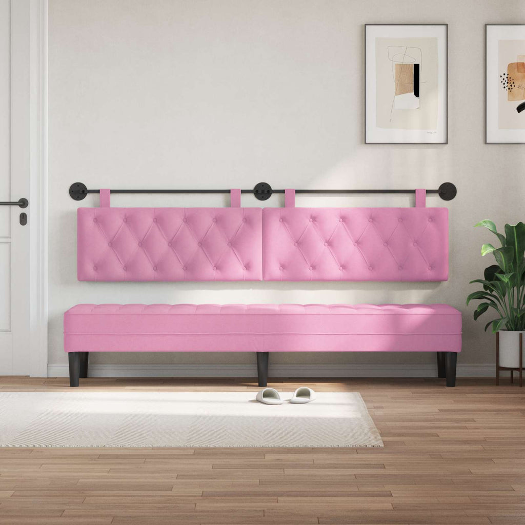 Hängendes Kopfteil Rosa Stoff