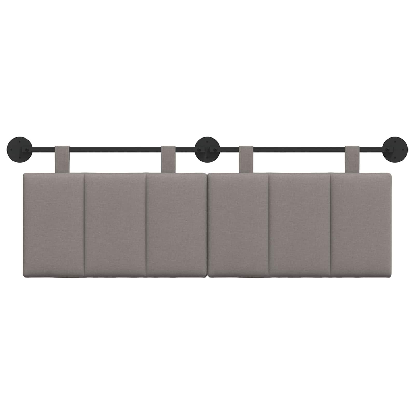 Hängendes Kopfteil Taupe Stoff