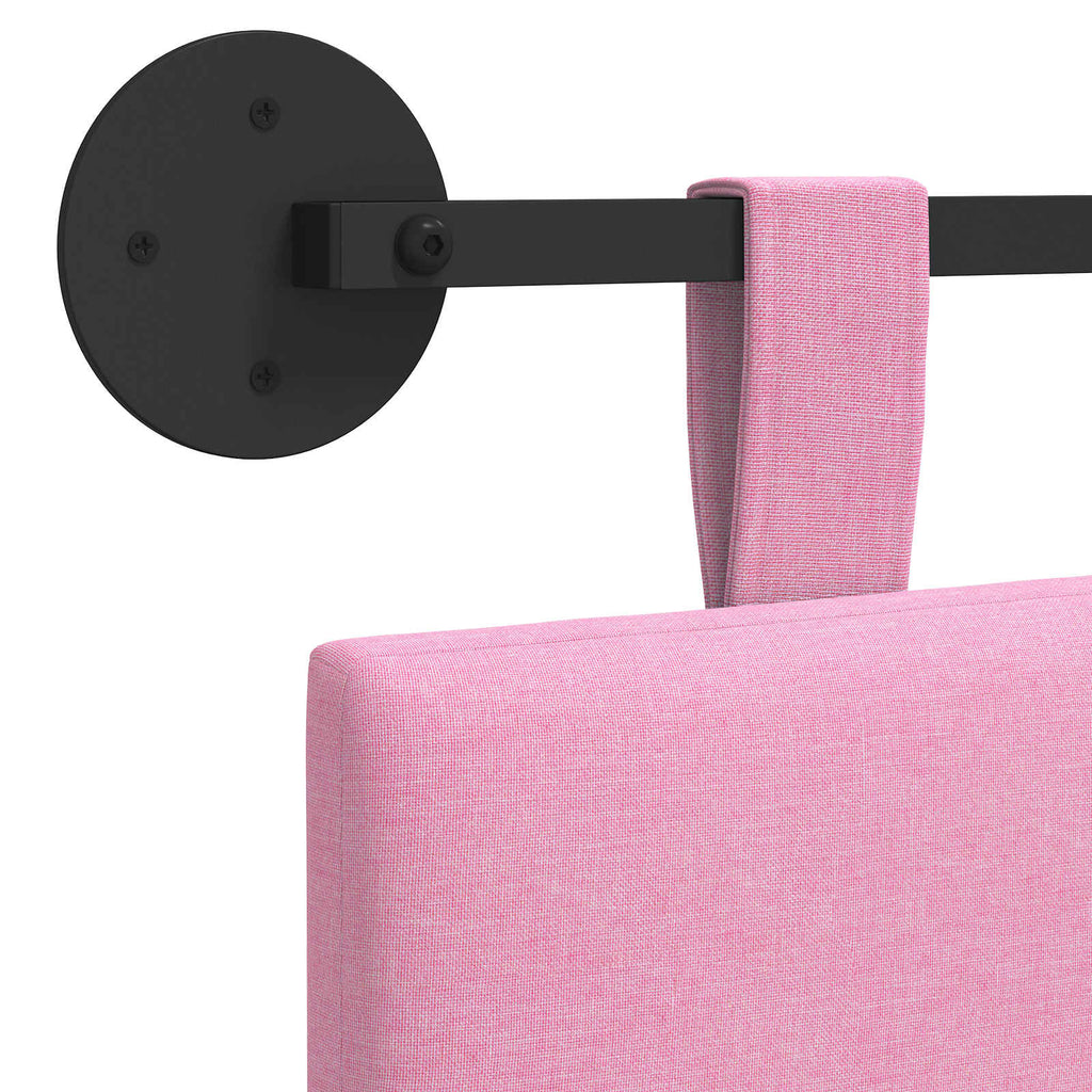 Hängendes Kopfteil Rosa Stoff