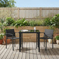Gartenmöbel Set 3 pcs Schwarz und Anthrazit 80 x 80 x 73 cm