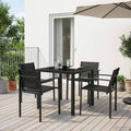 Gartenmöbel Set 5 pcs Schwarz und Anthrazit 80 x 80 x 73 cm