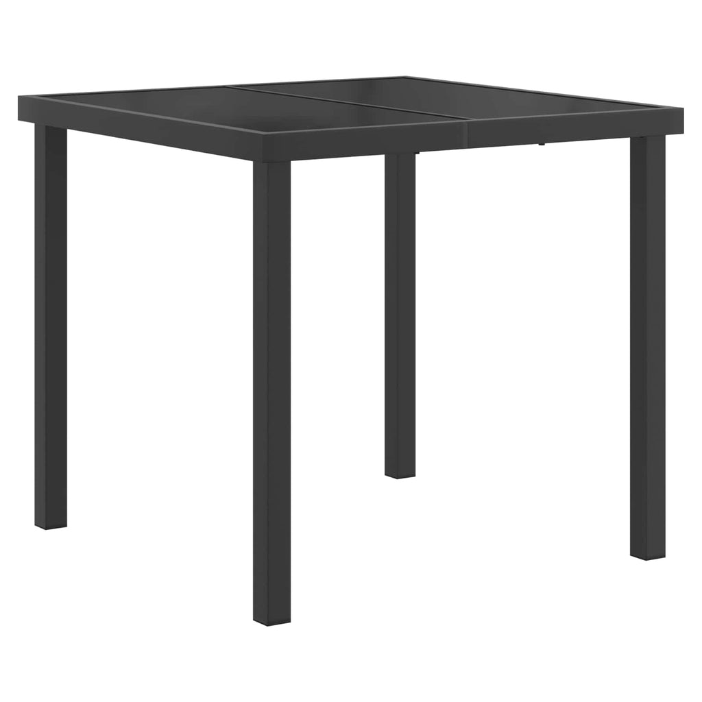 Gartenmöbel Set 5 pcs Schwarz und Anthrazit 80 x 80 x 73 cm