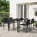 Gartenmöbel Set 5 pcs Schwarz und Anthrazit 140 x 70 x 73 cm