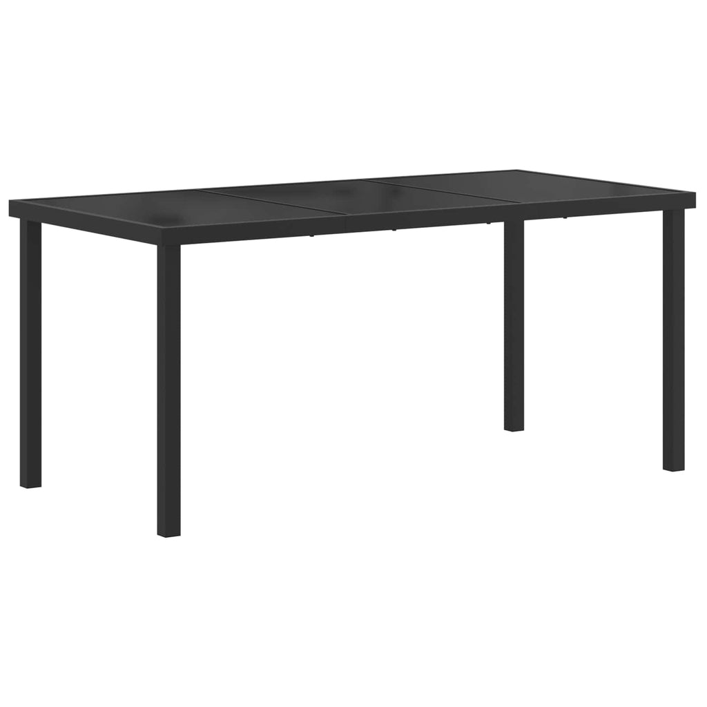 Gartenmöbel Set 7 pcs Schwarz und Anthrazit 160 x 80 x 73 cm