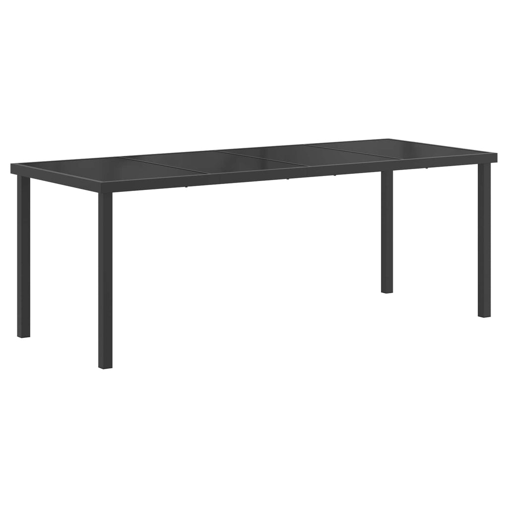 Gartenmöbel Set 7 pcs Schwarz und Anthrazit Textilene