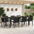 Gartenmöbel Set 9 pcs Schwarz und Anthrazit Textilene