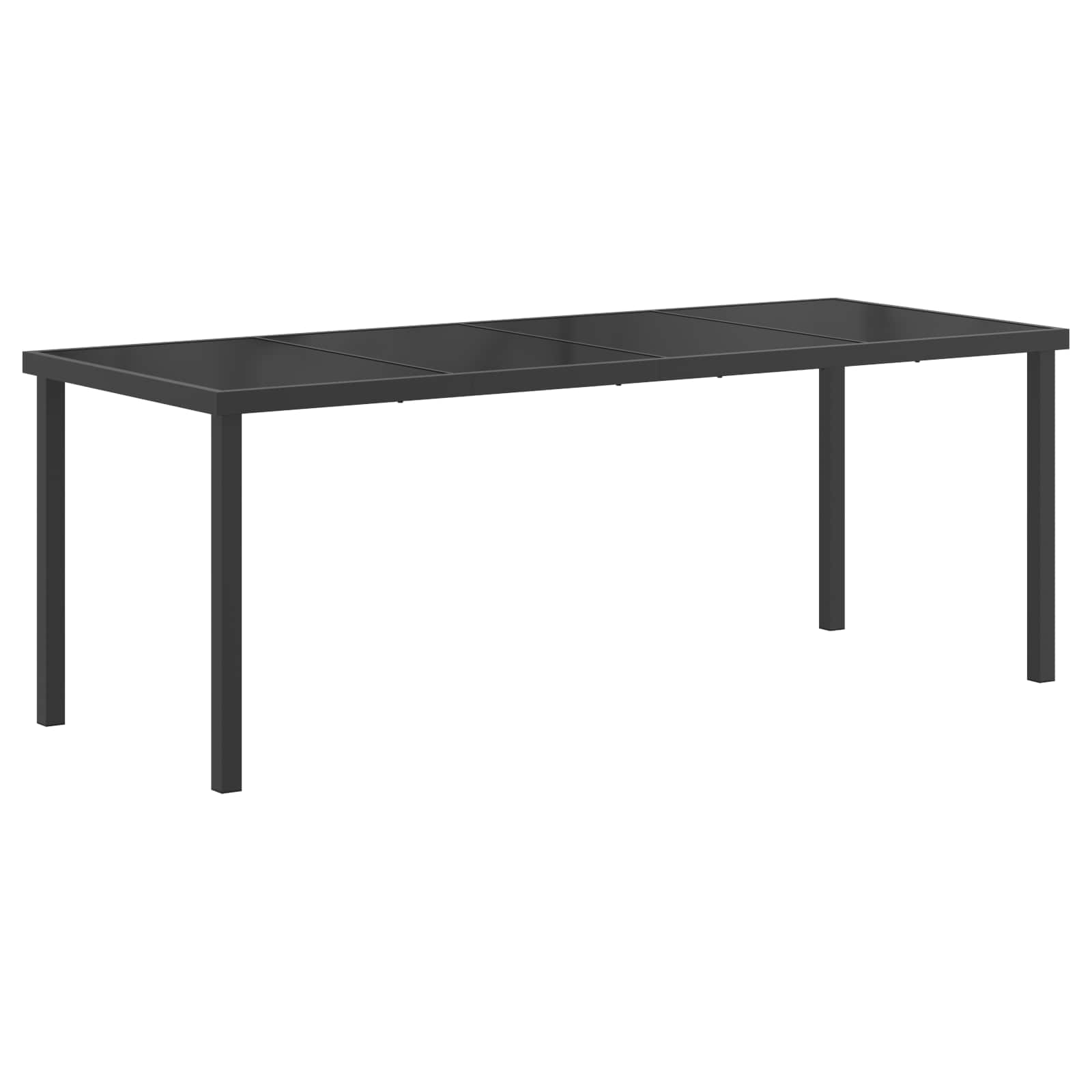 Gartenmöbel Set 9 pcs Schwarz und Anthrazit Textilene