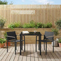 Gartenmöbel Set 3 pcs Schwarz und Anthrazit 80 x 80 x 73 cm