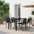 Gartenmöbel Set 5 pcs Schwarz und Anthrazit 140 x 70 x 73 cm