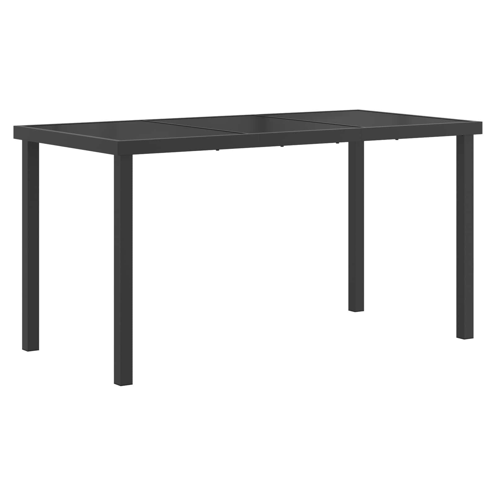Gartenmöbel Set 5 pcs Schwarz und Anthrazit 140 x 70 x 73 cm