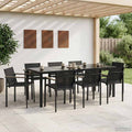 Gartenmöbel Set 7 pcs Schwarz und Anthrazit Textilene