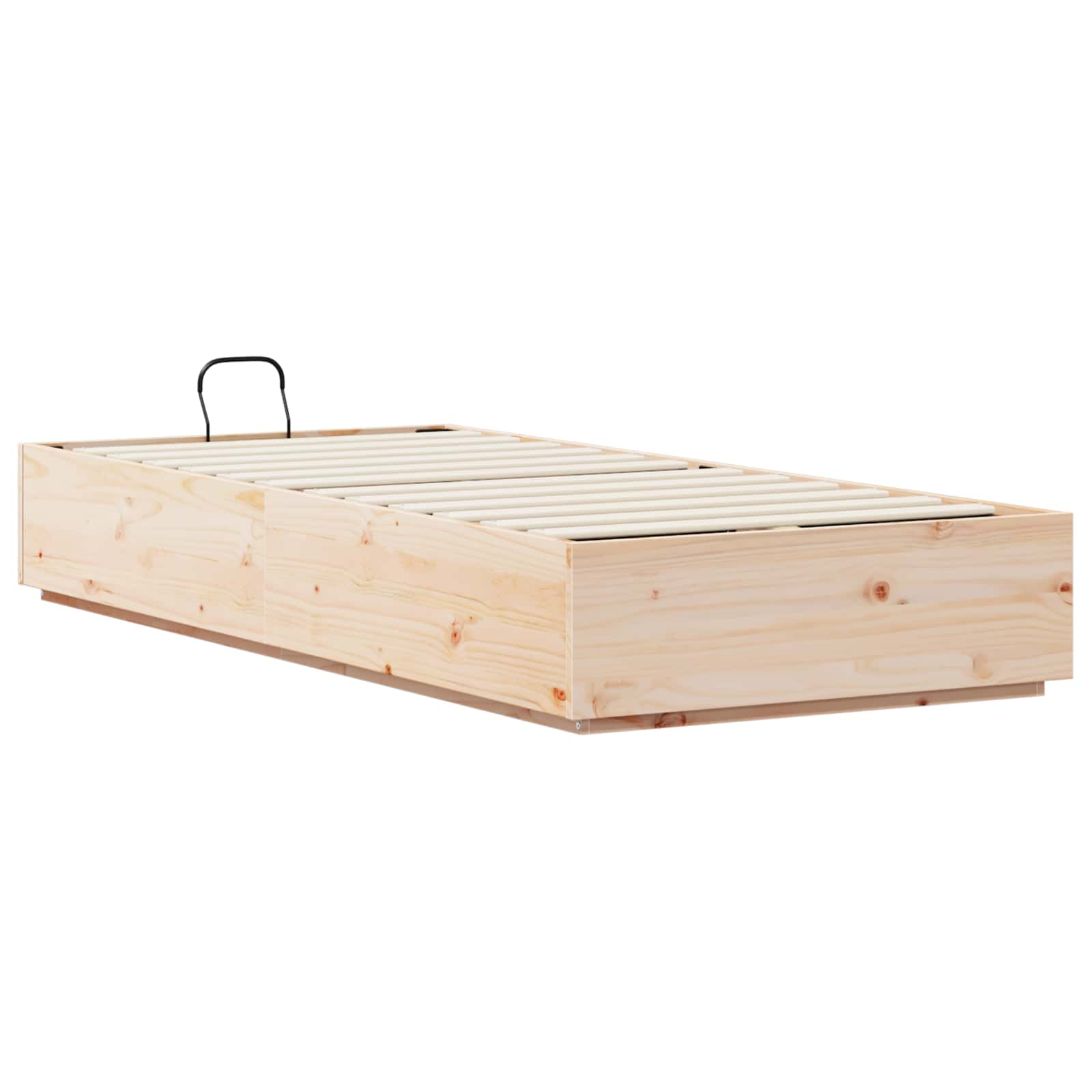 Ottoman Bettgestell Natur 75 x 190 cm Massives Kiefernholz