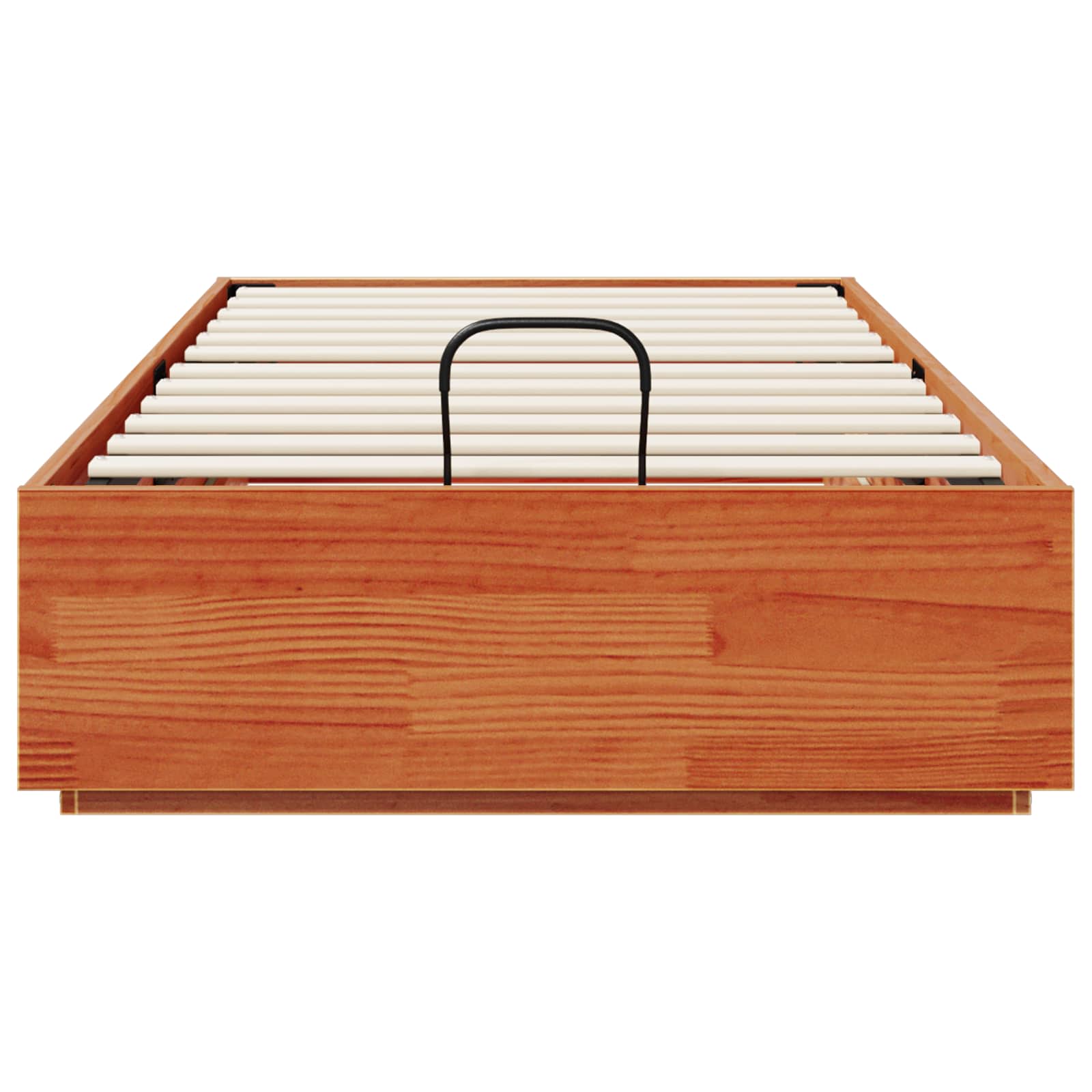 Ottoman Bettgestell Wachsbraun 75 x 190 cm Massives Kiefernholz